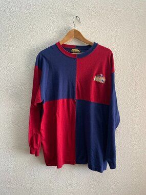 Vintage Denver Nuggets Basketball NBA Four Panel Color Block Shirt Men's XL Y2K